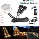 10-50Pcs FVTLED LED Deck Lights Kit 30mm WiFi Smart Control Garden Deck Kitchen