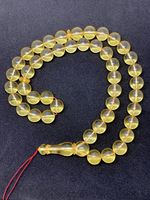 Amber Tesbih Round Natural Baltic Jewelry Handcrafted Piece Ramadan Prayer