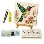 DIY Sea Glass Mosaic Art Kit with Wooden Easel Glass Tiles Handmade Craft Set