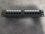 Xiansini 12 Port Cat6 Patch Panel 1U 10 Inch Rack Mount