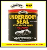 Hammerite Underbody Seal With Waxoyl Black Car Underseal 1 Litre Tin