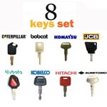 8PCS Heavy Equipment Construction Machines master Ignition Key Cat Komatsu JCB