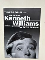 MY LIFE WITH KENNETH WILLIAMS theatre programme BY DAVID BENSON