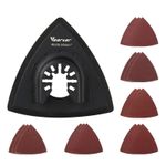 19pcs  Set 60-320Grit Triangular Sanding Paper Disc Pad Oscillating Multi Tool