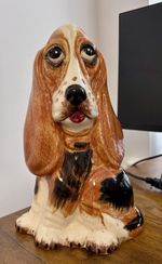 Vintage Price Kensington Basset Hound Ceramic Figurine – 30cm 1960s Dog Ornament