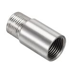 Shower Head Extension Arm Steel 1/2PT Male to Female Thread 50mm Fitting Coupler