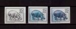 DDR PH 2034 - Animals 1975 Hippo - 3 Phase Prints - RARE!!! Mi. 210.- m6571