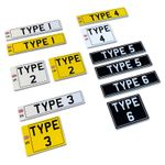 1:18 Scale UK British RC Mini Plastic Number Plates Pair License Diecast Car