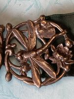 Silver Nurses Belt Buckle Dragonfly And. Water Lilly Design 211g 1980