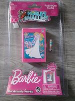 World's Smallest Malibu Barbie Fashion Case + Miniature Mystery Doll Figure Rare