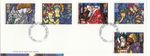 Christmas Stained Glass GB Used ex FDC Basildon 1992 ON PIECE (149190)