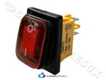 RED ILLUMINATED 30 AMP ON OFF WATERPROOF POWER ROCKER SWITCH 30mm x 22mm