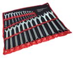 25PC DROP FORGED METRIC 6-32mm COMBINATION SPANNER WRENCH SET OPEN & RING + ROLL