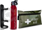 500G POWDER FIRE EXTINGUISHER + FIRST AID KIT FOR CARS CARAVAN HOME
