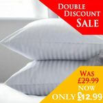Filled Pillows Quilted Luxury Ultra Loft Jumbo Super Bounce Back Pillows -2 Pack