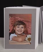 Portrait Portfolio/Leporello/Picture Folder - 50 Photos - 13x18 Leinen-Grau -