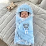 Crown Pearl Prince Swaddle Blanket | 0-6M