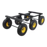 All Terrain Dolly Heavy Duty 1200lb Capacity 35x18in with Pneumatic Wheels Black