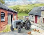 WEE GREY FERGIE - MASSEY FERGUSON FARM TRACTOR UNFRAMED A4 PRINT / PICTURE 050