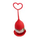 1X Silicone Tea Infuser Strainer Heart Shaped Loose Leaf Herbal Filter RANDOM