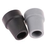 Heavy Duty Walking Stick Cane Crutch Pad Rubber Ferrule Metal End Bottom 19mm