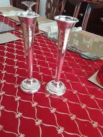 *Pair of sterling silver 1920 flower bud vases*