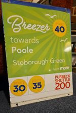 More (Wilts & Dorset). Bus Stop Flag Sign. Route 40, 30, 35. HB