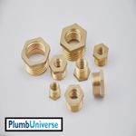 BSP Reducing Bush Hexagon Bush Fitting Thread Reducer Brass New