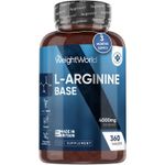 L-Arginine 4000mg 360 Tablets 3-Month Supply Vegan, Non-GMO, Heart Health