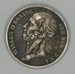 1842 Netherlands 2 1/2 Gulden Willem II Silver Coin KM#69 Low Mintage Key Date