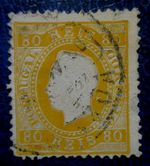 Portugal-Mi 40 yB 80 R 1871 Luis I canceled MW €40