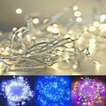 Flashing & Steady Battery Operated 20-100 LED String Fairy Lights Christmas Tree