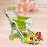 Mini Shopping Cart Toy Grocery Shopping Cart with 30 Play Accessory Educational