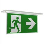 (W7.3) ARAZLED/LI/3M/DA - Razzo Lithium Recessed Exit Sign Maintained / Non-Main