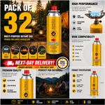 32x New Butane Gas Bottles Canisters for Portable Stoves Cookers Grill Heaters
