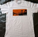 U2 October White And Orange Large Size Front And Back Printed Unworn T Shirt. 