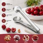 1Pc Cherry Pitter Stainless Steel, Reusable Manual Fruit Stone Remover, Easy