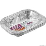 60 X FOIL OBLONG PIE TRAY DISHES BAKING OVEN FRIDGE FREEZER KITCHEN PAN 194x148