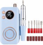 Electric Nail Drill 4500RPM- Manicure & Pedicure Machine, 6 Bits & Sanding Ban