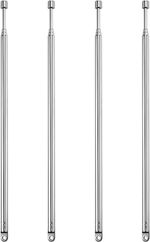 4-Pack 60cm 4-Section Replacement Telescopic Aerial Antenna, DAB FM Antenna, Por