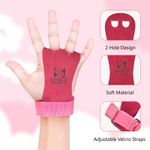 SS Kids Leather Grips Bright Pink Guard Gloves Pull up Gymnastic Palm Protector