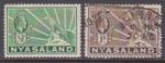 (F166-137) 1931 Nyasaland mix of 2stamps KGV 1/2d to 1d (EL)