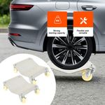 2PCS Car Wheel Dolly For Moving Car Trucks Trailers 360° Rotational Wheel 1000lb