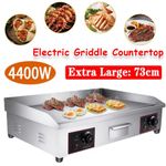 Commercial Electric Griddle Kitchen Hot plate Countertop Plancha BBQ Grill Bacon