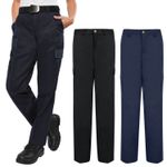 Ladies Cargo Combat Work Trousers – Powcog Utility, Black/Navy, UK 8–22