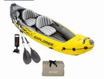 Intex Explorer K2 Inflatable 2-Person Kayak Set w/ Paddles & Pump 312cm