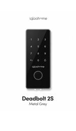 igloohome Deadbolt 2S Keypad Smart Lock Bluetooth, Metal Grey