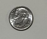 2021 D Rosevelt Dime Struck Through Mint Error RVS & Extra Oak Leaf