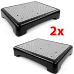 2x Anti-Slip Door Half Step Plastic Support Stool Disability Outdoor Mobility