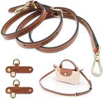 Leather Strap for Longchamp Mini Bag Adjustable Brown Replacement Strap